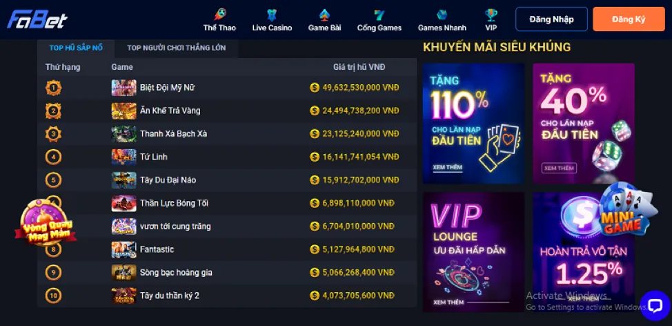 Ưu đãi thưởng nạp thể thao for88